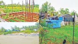 সেন্ট মার্টিনে কেয়াবন-নারকেলগাছ কেটে চলছে রিসোর্ট নির্মাণ