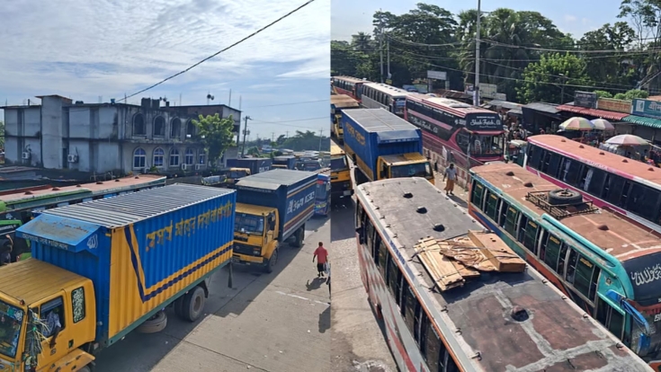 কুমিল্লায় ৪০ কিলোমিটার যানজট, অ্যাম্বুলেন্সেই রোগীর মৃত্যু
