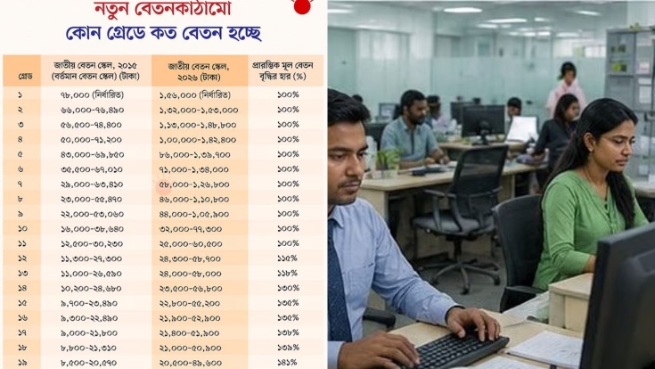 নতুন বেতনকাঠামোয় নবম গ্রেডে বেতন কত হবে