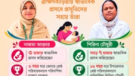 দুই স্বাস্থ্যকর্মীর হাতে সাড়ে ১০ হাজারের বেশি স্বাভাবিক প্রসব