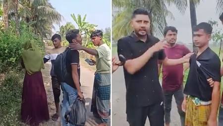 বেড়াতে আসা তরুণ-তরুণীকে হেনস্তার অভিযোগ, দুই যুবককে নদীতে ডুব দেওয়ালেন স্থানীয়রা