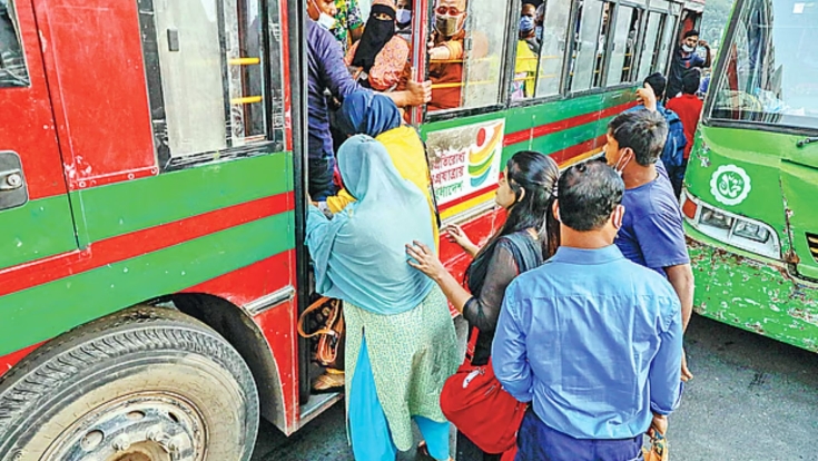 বাসে ৫ থেকে ১০ টাকা বাড়তি ভাড়া আদায়ের অভিযোগ