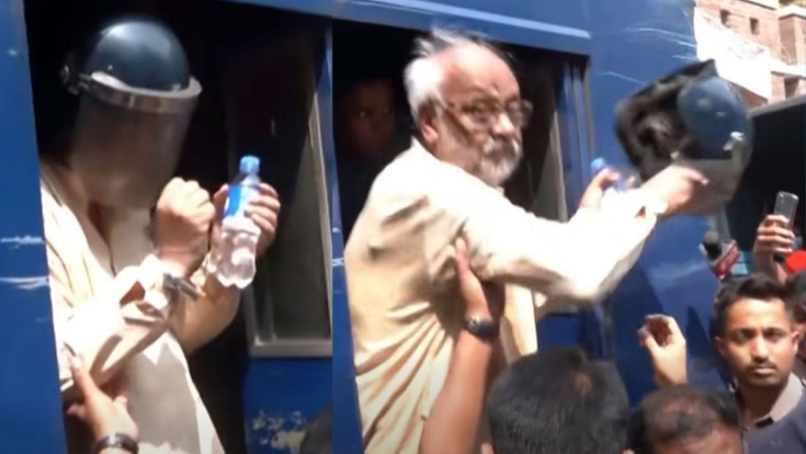 ‘আমি আওয়ামী লীগার না’ বলে আদালত চত্বরে হেলমেট ছুড়ে ফেললেন আখতারুজ্জামান